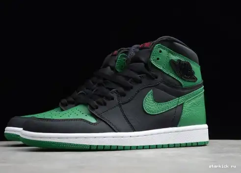 1 Pine Retro High  Black Jordan 555088-030 555088-030 Green 0408